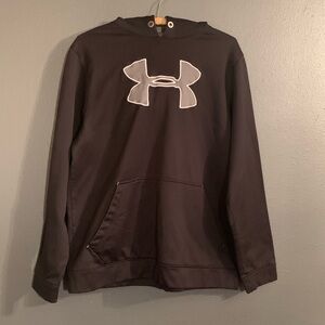 Under Armour Activewear Black and Gray Hoodie Sweatshirt Size Large